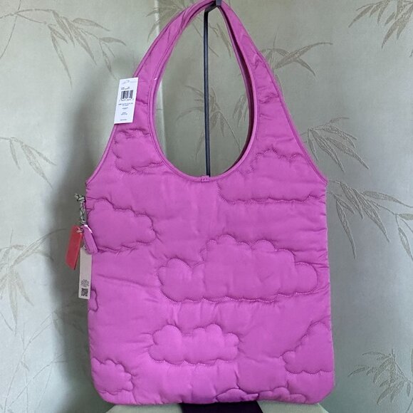 COACH CAOCHTOPIA LOOP TOTE WITH CLOUD QUILTING:NWT BRIGHT MAGENTA - Picture 6 of 12